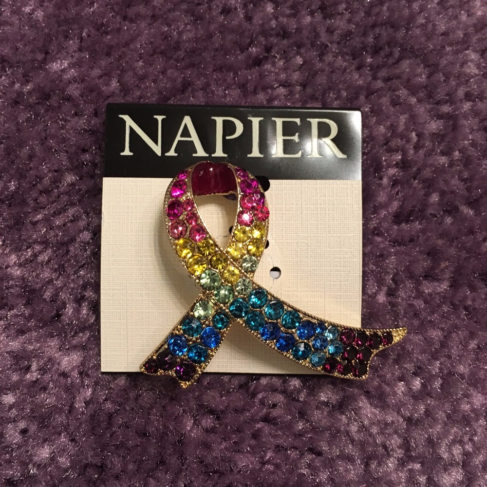 ⭐️HOST PICK! ⭐️ NWT! Napier Rainbow Ribbon Pin - Picture 3 of 5